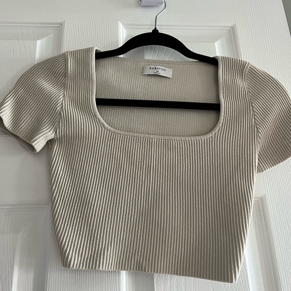 Aritzia Babaton Sculpt Knit Squareneck Top - Picture 2 of 3